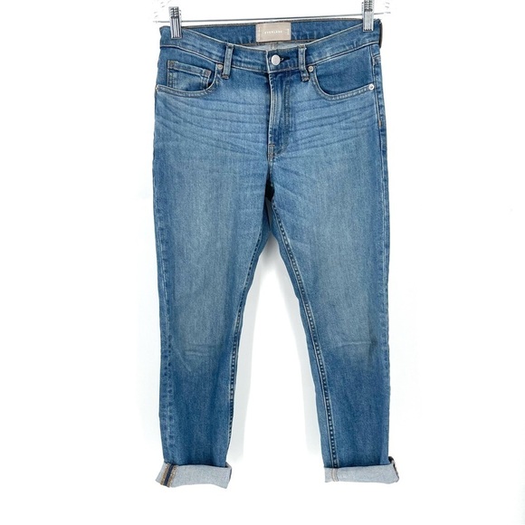 EVERLANE Ankle Medium Wash Straight Leg High Waist Jeans - Picture 2 of 11